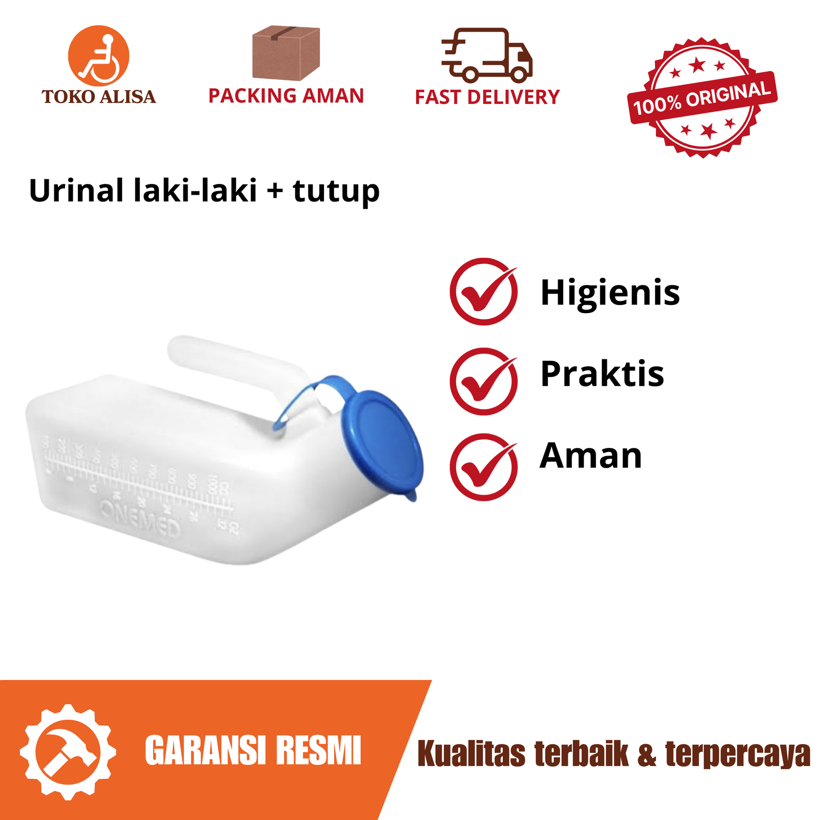 Urinal laki-laki + tutup